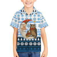 Owl Love Santa Moon Christmas Hawaiian Shirt Xmas Holiday Patterns - Wonder Print Shop