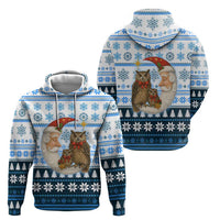 Owl Love Santa Moon Christmas Hoodie Xmas Holiday Patterns - Wonder Print Shop