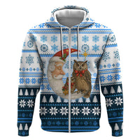 Owl Love Santa Moon Christmas Hoodie Xmas Holiday Patterns - Wonder Print Shop