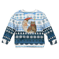 Owl Love Santa Moon Christmas Kid Ugly Christmas Sweater Xmas Holiday Patterns - Wonder Print Shop