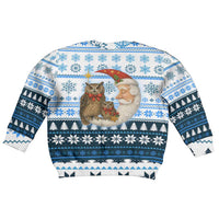 Owl Love Santa Moon Christmas Kid Ugly Christmas Sweater Xmas Holiday Patterns - Wonder Print Shop