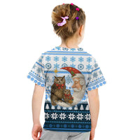 Owl Love Santa Moon Christmas Kid T Shirt Xmas Holiday Patterns - Wonder Print Shop