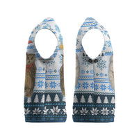 Owl Love Santa Moon Christmas Knitted V-Neck Vest Xmas Holiday Patterns - Wonder Print Shop