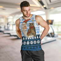 Owl Love Santa Moon Christmas Men Tank Top Xmas Holiday Patterns - Wonder Print Shop