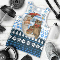 Owl Love Santa Moon Christmas Men Tank Top Xmas Holiday Patterns - Wonder Print Shop