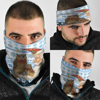 Owl Love Santa Moon Christmas Neck Gaiter Xmas Holiday Patterns - Wonder Print Shop