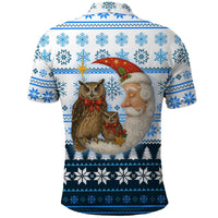 Owl Love Santa Moon Christmas Polo Shirt Xmas Holiday Patterns - Wonder Print Shop