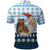 Owl Love Santa Moon Christmas Polo Shirt Xmas Holiday Patterns - Wonder Print Shop