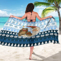 Owl Love Santa Moon Christmas Sarong Xmas Holiday Patterns - Wonder Print Shop