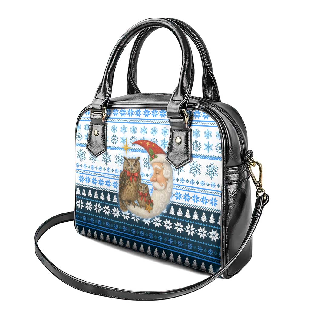 Owl Love Santa Moon Christmas Shoulder Handbag Xmas Holiday Patterns - Wonder Print Shop