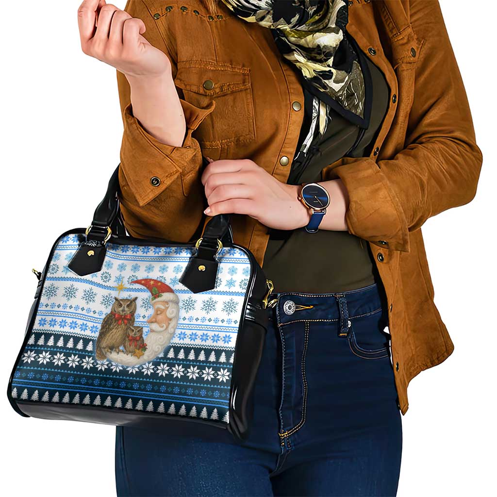 Owl Love Santa Moon Christmas Shoulder Handbag Xmas Holiday Patterns - Wonder Print Shop