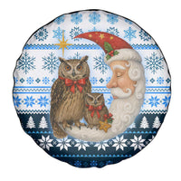 Owl Love Santa Moon Christmas Spare Tire Cover Xmas Holiday Patterns - Wonder Print Shop