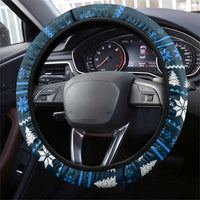 Owl Love Santa Moon Christmas Steering Wheel Cover Xmas Holiday Patterns - Wonder Print Shop