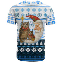 Owl Love Santa Moon Christmas T Shirt Xmas Holiday Patterns - Wonder Print Shop