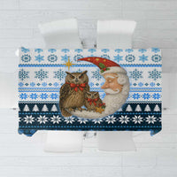 Owl Love Santa Moon Christmas Tablecloth Xmas Holiday Patterns - Wonder Print Shop