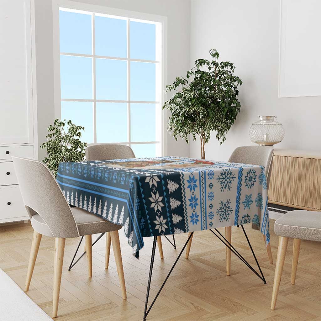 Owl Love Santa Moon Christmas Tablecloth Xmas Holiday Patterns - Wonder Print Shop