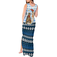 Owl Love Santa Moon Christmas Tank Maxi Dress Xmas Holiday Patterns - Wonder Print Shop