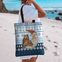 Owl Love Santa Moon Christmas Tote Bag Xmas Holiday Patterns - Wonder Print Shop