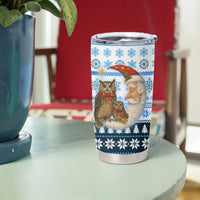 Owl Love Santa Moon Christmas Tumbler Cup Xmas Holiday Patterns - Wonder Print Shop