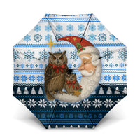 Owl Love Santa Moon Christmas Umbrella Xmas Holiday Patterns - Wonder Print Shop