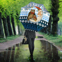 Owl Love Santa Moon Christmas Umbrella Xmas Holiday Patterns - Wonder Print Shop