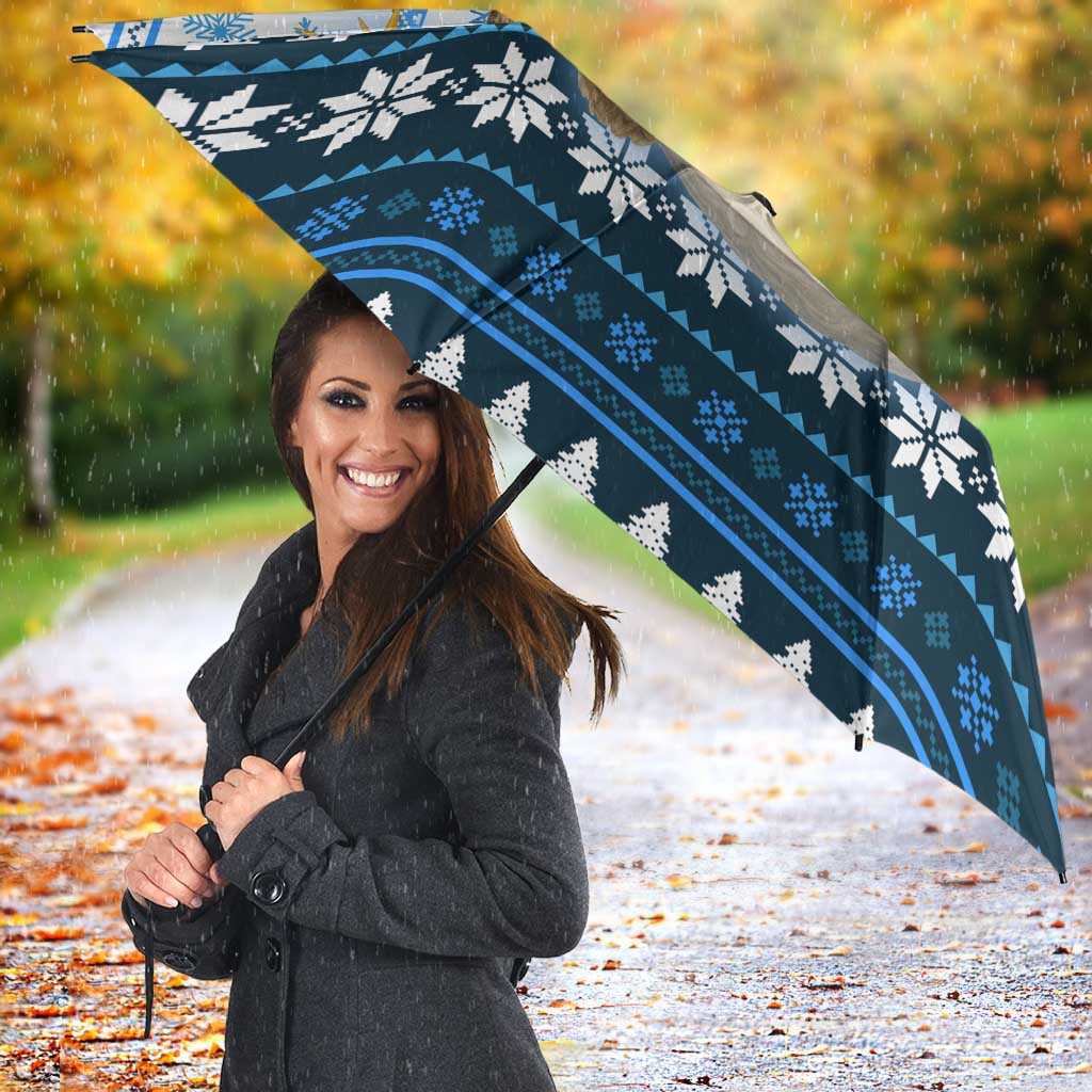 Owl Love Santa Moon Christmas Umbrella Xmas Holiday Patterns - Wonder Print Shop