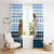 Owl Love Santa Moon Christmas Window Curtain Xmas Holiday Patterns - Wonder Print Shop