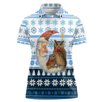 Owl Love Santa Moon Christmas Women Polo Shirt Xmas Holiday Patterns - Wonder Print Shop