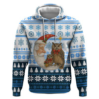 Owl Love Santa Moon Christmas Zip Hoodie Xmas Holiday Patterns - Wonder Print Shop