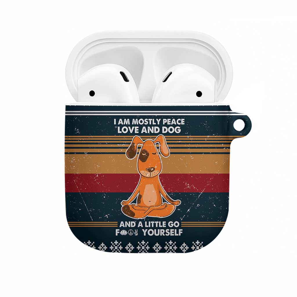 Peace Love And Dog Christmas AirPods Case Xmas Holiday Patterns - Wonder Print Shop