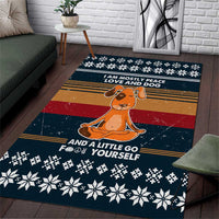 Peace Love And Dog Christmas Area Rug Xmas Holiday Patterns - Wonder Print Shop
