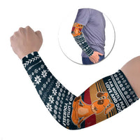 Peace Love And Dog Christmas Arm Sleeves Xmas Holiday Patterns - Wonder Print Shop