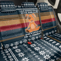 Peace Love And Dog Christmas Back Car Seat Cover Xmas Holiday Patterns - Wonder Print Shop