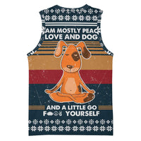 Peace Love And Dog Christmas Basketball Jersey Xmas Holiday Patterns - Wonder Print Shop