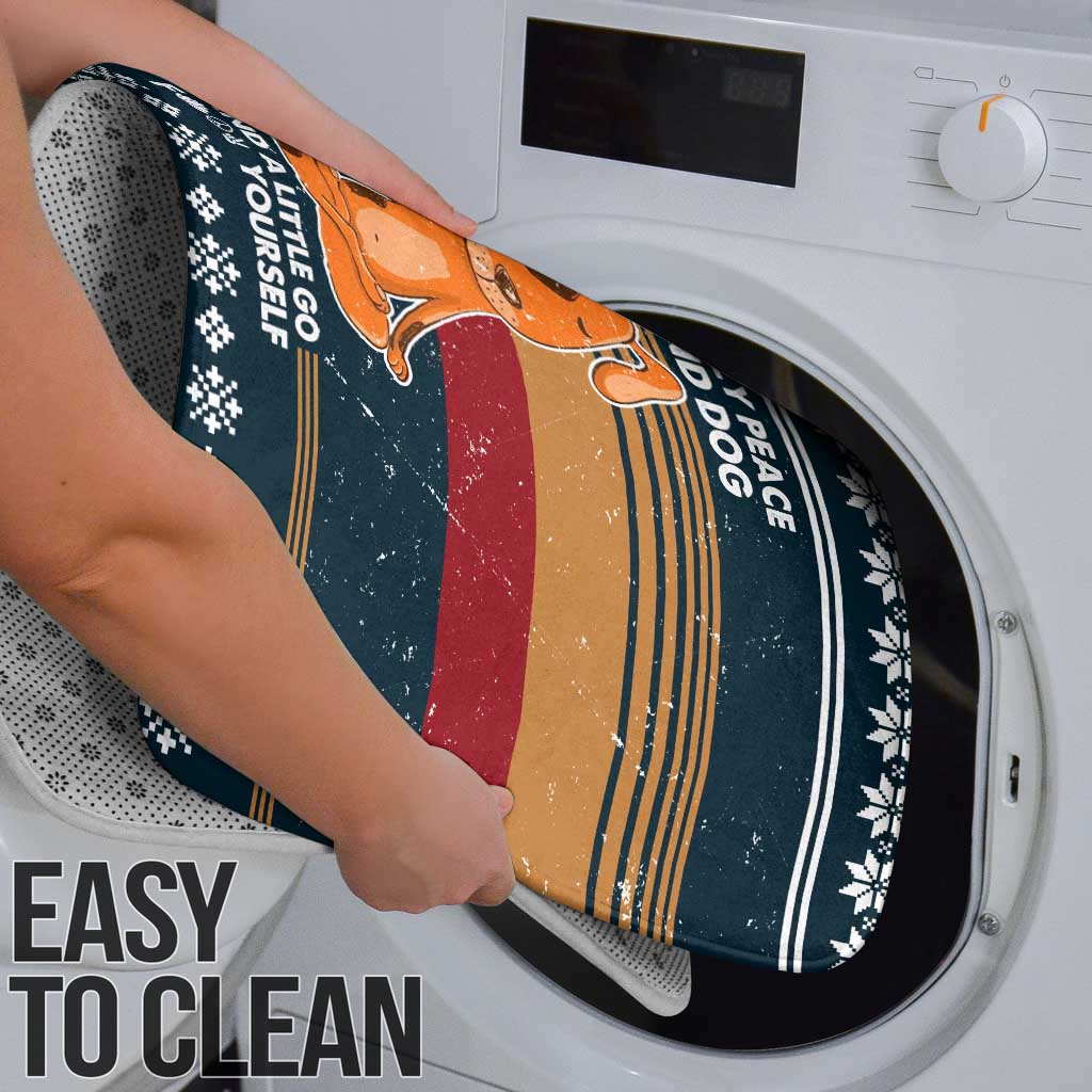 Peace Love And Dog Christmas Bathroom Set Xmas Holiday Patterns - Wonder Print Shop