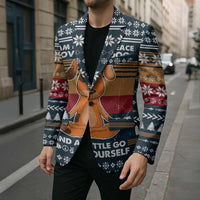 Peace Love And Dog Christmas Blazer Xmas Holiday Patterns - Wonder Print Shop