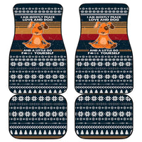 Peace Love And Dog Christmas Car Mats Xmas Holiday Patterns - Wonder Print Shop