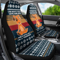 Peace Love And Dog Christmas Car Seat Cover Xmas Holiday Patterns - Wonder Print Shop