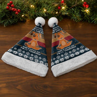 Peace Love And Dog Christmas Santa Hat Xmas Holiday Patterns - Wonder Print Shop