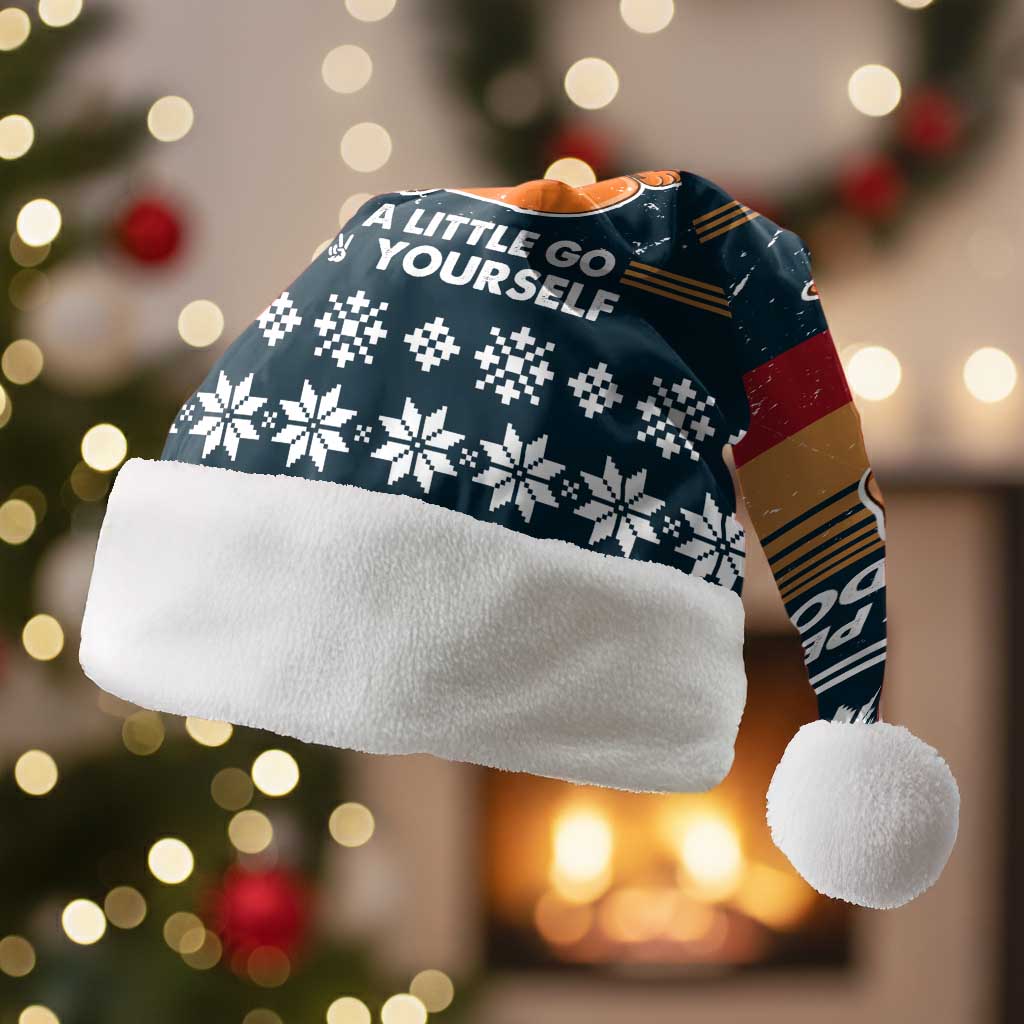 Peace Love And Dog Christmas Santa Hat Xmas Holiday Patterns - Wonder Print Shop