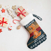 Peace Love And Dog Christmas Stocking Xmas Holiday Patterns - Wonder Print Shop