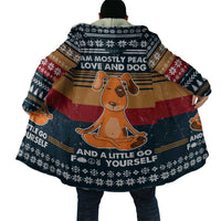 Peace Love And Dog Christmas Cloak Xmas Holiday Patterns - Wonder Print Shop