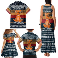 Peace Love And Dog Christmas Family Matching Tank Maxi Dress and Hawaiian Shirt Xmas Holiday Patterns - Wonder Print Shop