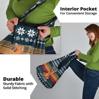 Peace Love And Dog Christmas Grocery Bag Xmas Holiday Patterns - Wonder Print Shop
