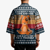Peace Love And Dog Christmas Kimono Xmas Holiday Patterns - Wonder Print Shop