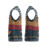 Peace Love And Dog Christmas Knitted V-Neck Vest Xmas Holiday Patterns - Wonder Print Shop