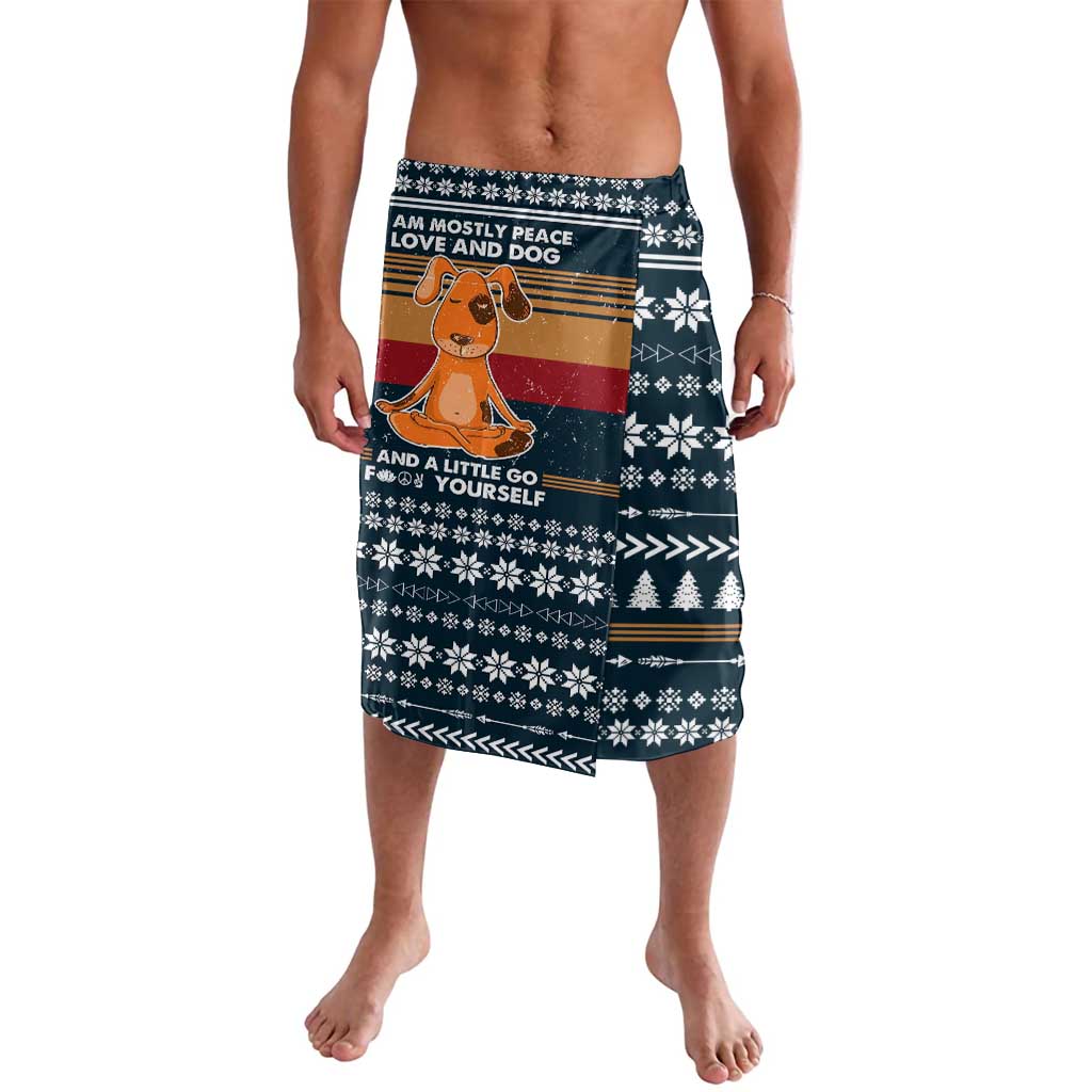 Peace Love And Dog Christmas Lavalava Xmas Holiday Patterns - Wonder Print Shop
