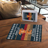 Peace Love And Dog Christmas Puzzle Xmas Holiday Patterns - Wonder Print Shop