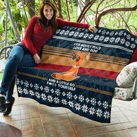 Peace Love And Dog Christmas Quilt Xmas Holiday Patterns - Wonder Print Shop