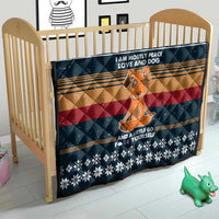 Peace Love And Dog Christmas Quilt Xmas Holiday Patterns - Wonder Print Shop